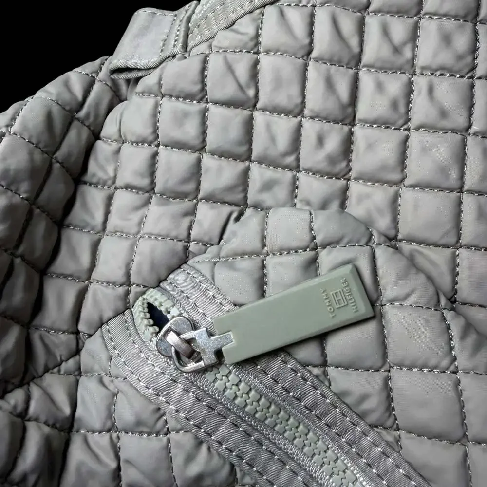 Tommy Hilfiger Quilted Nylon Gray Backpack